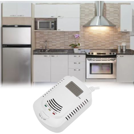 Gaswarngerät 808L, Gasalarm, Sprachalarm, Brenngaswarngerät, 90–240 V Wechselstrom, Europäischer Standard (1/5)