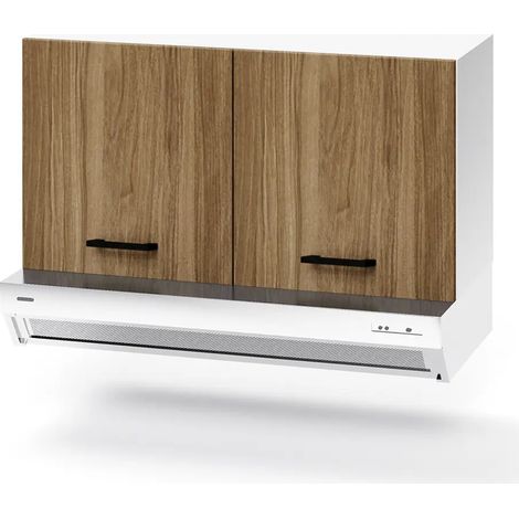 Küchenoberschrank Noce Naturale mit 2 Türen 90x32x49
