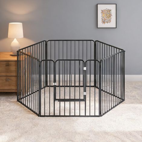 Barrière pour chien nero en acciaio 164 x 83 x 80 cm (1/5)