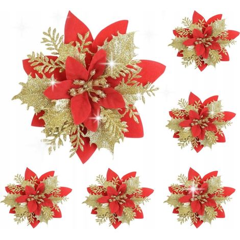STELLA DI BETLEMME PER FIORI PER ALBERO DI NATALE 6 PEZZI [SE-GB8]