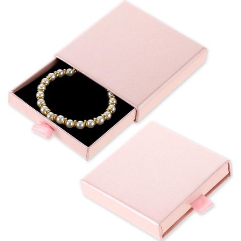 Boîtes à bijoux 5 pièces, boîte à bijoux rose, organisateur de bijoux, petites boîtes cadeaux pour bracelets, boucles d'oreilles, colliers, autres décorations ， 10102.5CM (1/5)