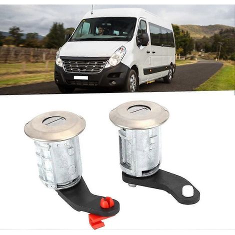 Barillet de serrure de porte gauche/droite avec 2 clés 7701470944 compatible avec Renault Master 1998-2016 (1/5)