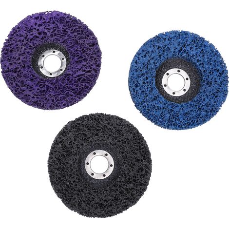 Lot de 3 disques de polissage pour meuleuse d'angle, en résine élastique, 115 mm (4,5 pouces)