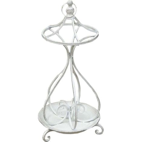 Portaombrelli da esterno interno in acciaio bianco antico H68 cm (1/3)