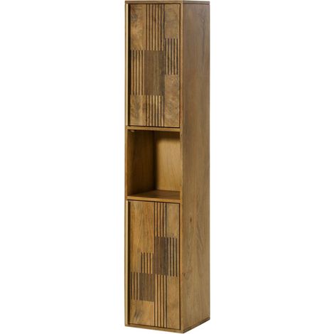 Hängeschrank Mango 30x30x150 hellbraun geölt MIAMI 125