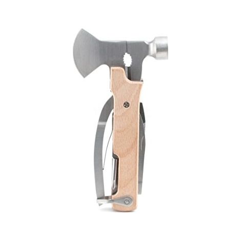 Multi-tool hacha Kikkerland wood axe multi tool acero inoxidable madera