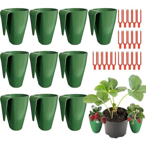 Kit de multiplication des racines de fraisiers - Pot de multiplication portable à repiquage rapide avec fourches, système d'arrosage automatique pour la culture des racines (1/5)