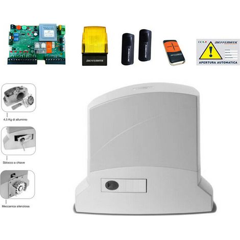 Kit Dieffematic Km6 230v Automazione Cancello Scorrevole 600kg Apricancello