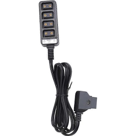 Répartiteur d'alimentation pour caméra avec connecteur D-Tap mâle vers connecteur P-Tap femelle à 4 voies et répartiteur DTAP à quatre voies (1/4)