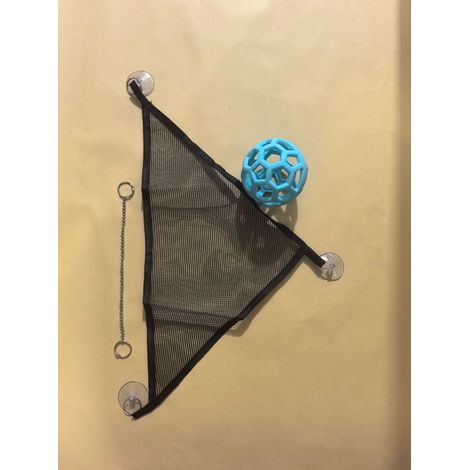 Lot d'enrichissement pour serpents et petits reptiles : support d'escalade et hamac suspendu, jeu d'activité et d'exercice pour terrarium, Balle Bleue à Mâcher Escalade et Hamac Suspendu (1/5)