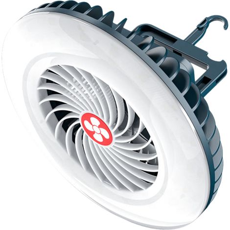 Ventilador de Techo con LED, Batería 2400mAh y Función Powerbank, Magnético con Gancho – Ideal para Camping y Emergencias (1/5)