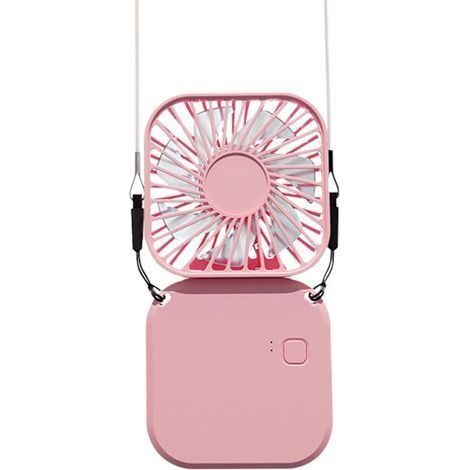 Mini ventilatore portatile, ventilatore ricaricabile tramite USB, ventilatore elettrico pieghevole a 3 velocità, mini ventilatore da scrivania personale (rosa)-AquaForge (1/5)