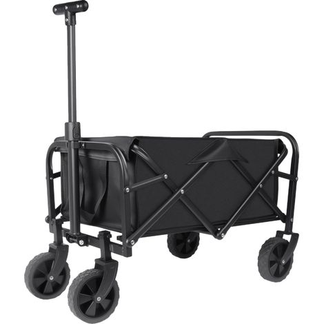 Carro multiusos, capacidad de carga de 75 kg, ruedas giratorias de 360°, color negro. (1/2)
