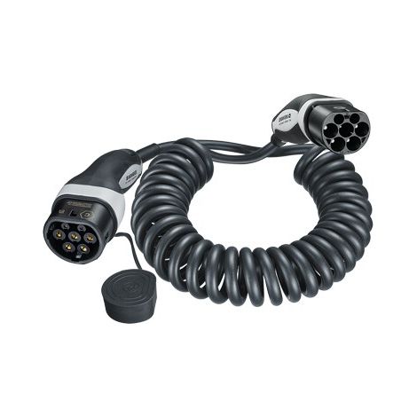 MENNEKES Ladekabel Mode 3 Typ 2, 20 A, 3-phasig, 4 m, spiralisiert, 36437
