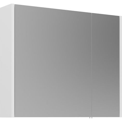 Badezimmerschrank mit Spiegel "Arno 80" – 79 x 16 x 66 cm – Weiß (1/3)