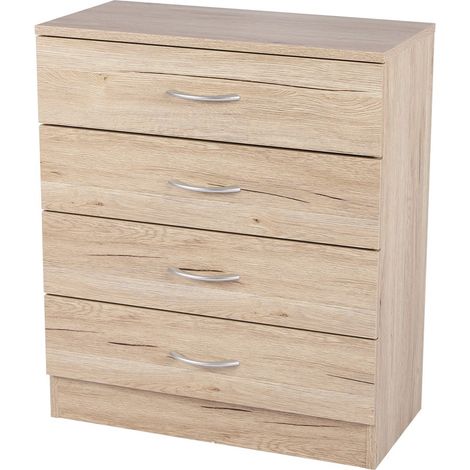 Schuhschrank mit 4 Schubladen – 60x30x70 cm, Sonoma-Eiche Farbe – Kollektion SONORIA