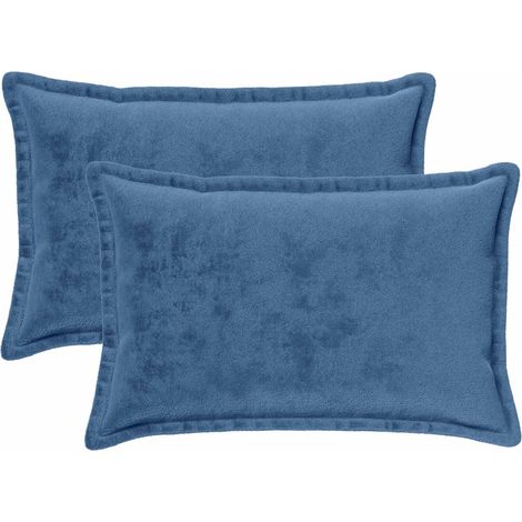 Kissenbezug 2 stk. HOUTEN Himmelblau 50 x 80 cm Flanell vidaXL