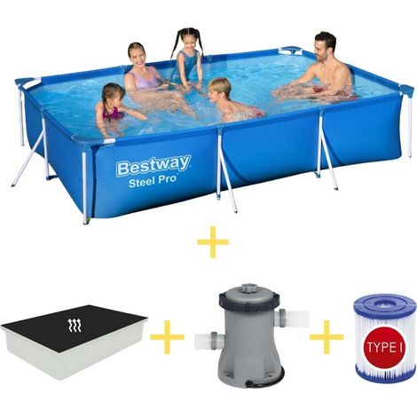 Bestway Bestway Steel Pro Rectangulaire - 300x201x66 cm - 4-pièces S22301 (1/5)