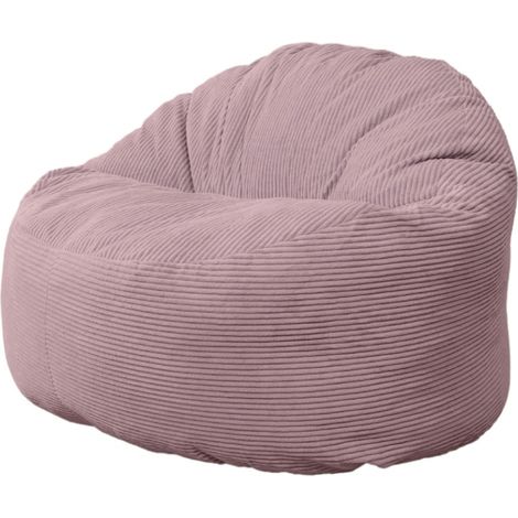Pouf Velours Côtelé épais - 100cm Violet Bananair