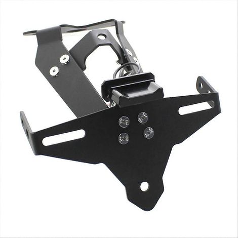 Support de plaque d'immatriculation de moto avec feu arrière LED et éliminateur de tir (1/5)