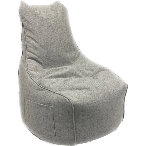 pouf poltrona sacco "milly" grigio 65x65x95 cm (1/2)