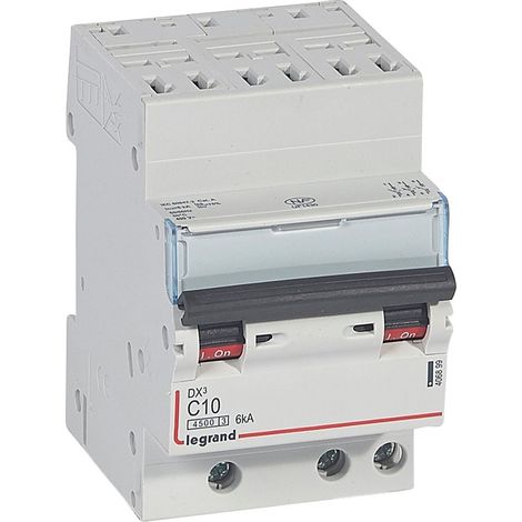 Modulaire Installatieautomaat DX3 3P Karakteristiek C 10A 4.5kA Legrand LEG406899
