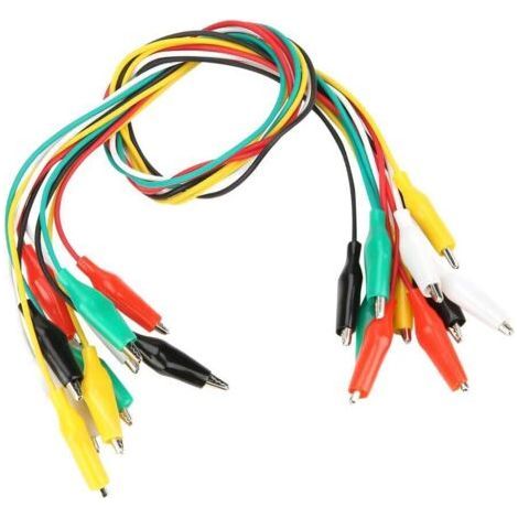 10pcs 50cm Insulated Alligator Clip Test Kit for Electronics, Wire Test Clips (1/5)