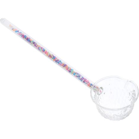 Cuillère à Soupe en Verre Borosilicaté 50 Ml Bec Verseur Cuillère à Thé Délicate Résistante à la Chaleur Design Japonerie Coloré pour Infusion et Dessert Usage la Cuisine (1/5)
