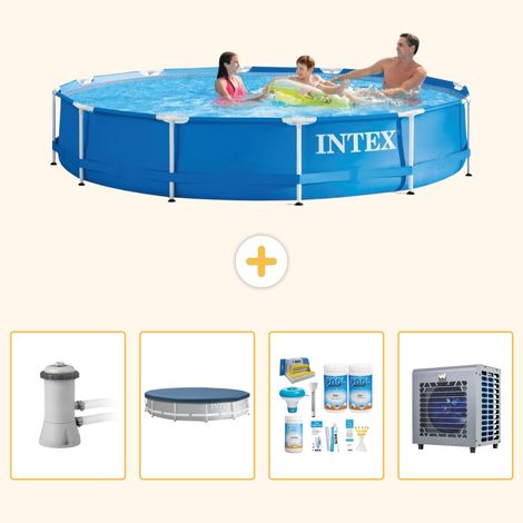 Intex Piscine Tubulaire Ronde - 366x76 cm - 5-pièces S264 (1/5)