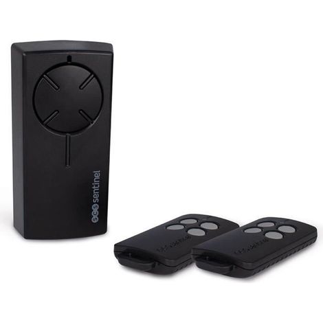 Scs Sentinel – Récepteur radio pour motorisation 12/24V – Avec 2 télécommandes boutons gris – Compatible motorisations portail et garage (1/6)