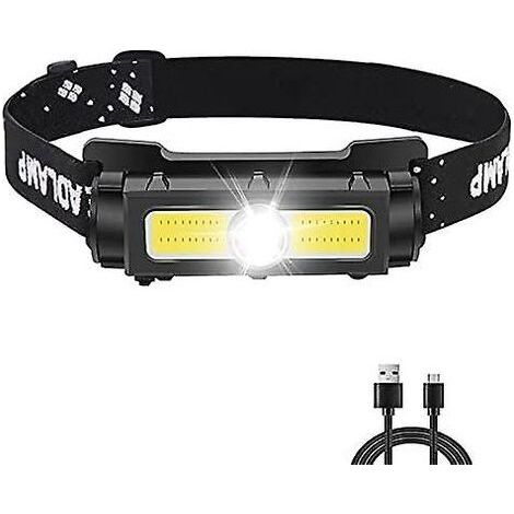 LaBlanc – Leistungsstarke Stirnlampe mit 1000 Lumen, wiederaufladbare LED-Stirnlampe mit rot-weißem Licht und abnehmbarem Magnet, 7 Modi, Stirnlampe zum Laufen, Camping, Angeln
