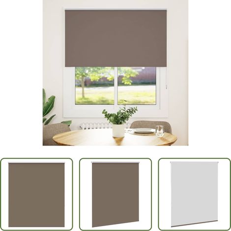 vidaXL Lichtschutz - Verdunkelungsrollo Kaffeebraun 135x130cm Stoffbreite 131,6cm (1/5)