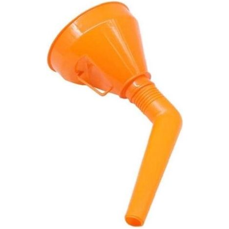 Embudo de combustible flexible desmontable para coche, embudo de aceite, embudo de gasolina con filtro de repostaje, filtro de polietileno, mangueras de llenado de combustible para coche, 13 cm, naran (1/5)