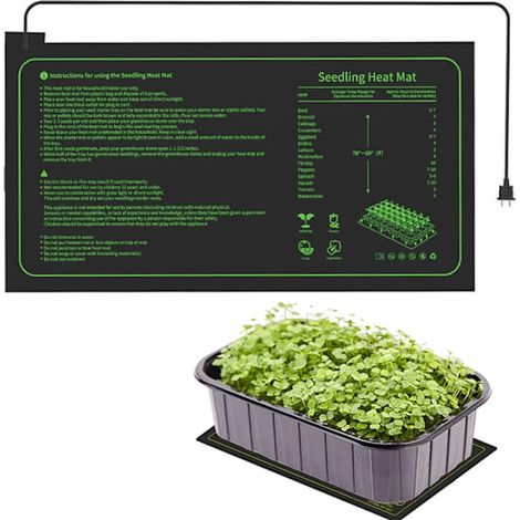 Filiyano-Tapis chauffant pour plantes 25×52 cm, tapis isolant imperméable, tapis chauffant 20 W pour semis, idéal pour la culture hydroponique (1/5)
