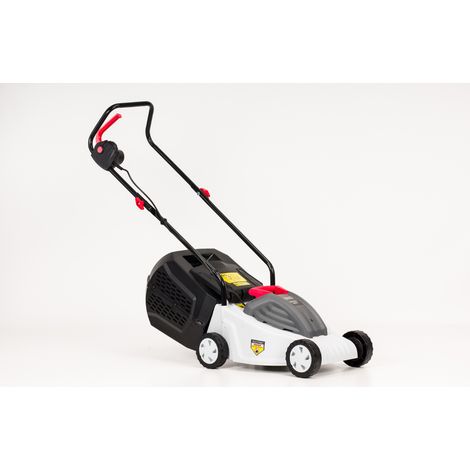 Cortacésped eléctrico 1200W, motor inductivo, 32 cm de corte, compacto y eficiente, ideal para jardines pequeños, fácil de usar y mantener.