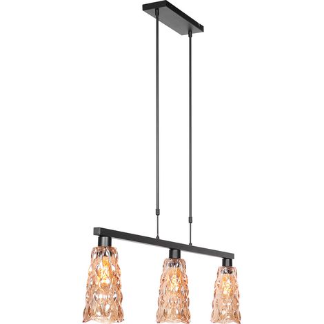 Suspension - ambre noir - Vidrio - plastique métal - lampe design (1/5)