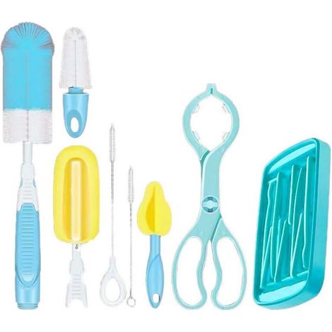 Ensemble de 8 brosses pour biberons Brosse de nettoyage Brosse pour biberons, tasses, théière-Fei Yu (1/5)