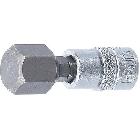 Douille à Embouts 6,3 mm (1/4) - Six Pans Intérieurs 12 mm Précision et Robustesse, Acier - D-Work (1/5)