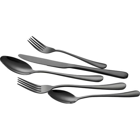 Service de Couverts en Acier Inoxydable 30 Pièces, Finition Miroir, Lave-Vaisselle, pour 6 Personnes, Couteau Fourchette Cuillère. (1/5)