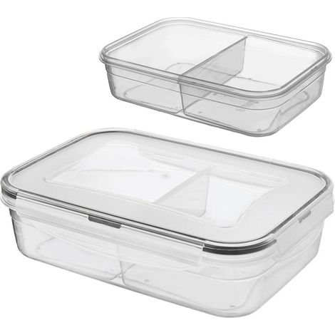 Boite a lunch avec couvercle hermetique et inserts amovibles