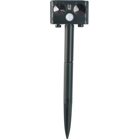 Ortviai Répulsif Solaire pour Animaux Extérieur H620, Ultrasons + Laser Rouge + Stroboscope, Étanche IP54, Portée 12 m (1/5)