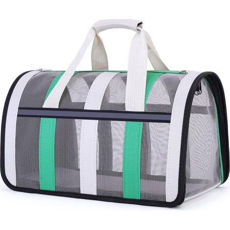 1 Sac de Transport pour Chat et Chien, Pliable, Respirant, Nylon, 33x25x22cm, Voyage.