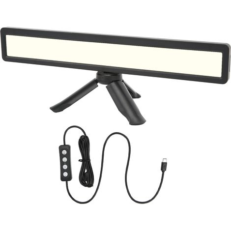 Mini projecteur LED d'appoint, 3 températures de couleur (2500 à 9000 K), avec pince à angle réglable, idéal pour les conférences. (1/5)