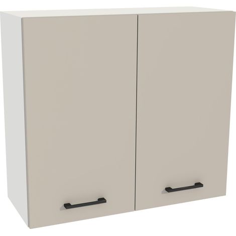 Pensile da cucina 80/72 Capri, corpo bianco, frontale cashmere opaco (1/3)