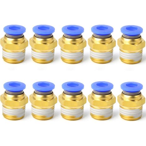 8 Stück pneumatische Schnellkupplung, Luftschlauchanschluss, durch Gewinde, Schnelleinsatz, pneumatisches Element