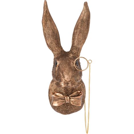 Testa Di Coniglio Resina 45.5 cm Rame Peraga Christmas