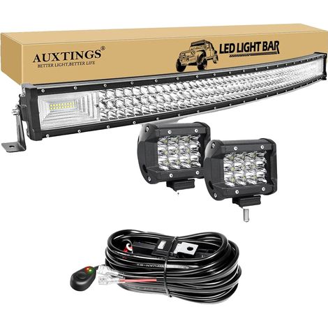 Barra luminosa a LED, fascio combinato, impermeabile IP67, cavo da 42 pollici (107 cm) e 540 W. (1/2)