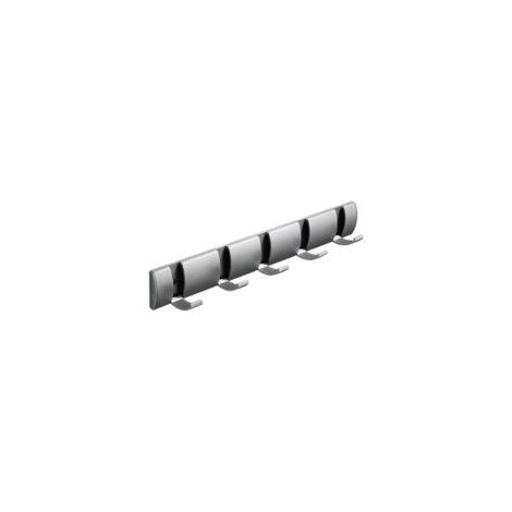 40 cm 5 Flip – Wandgarderobe mit 5 ausziehbaren Haken, Metall, Nickel – Crezuo