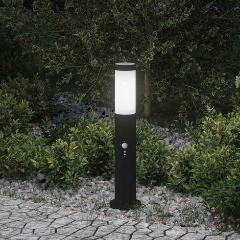 vidaXL Lampada a paletto con sensore 50 cm Acciaio Inox IP44