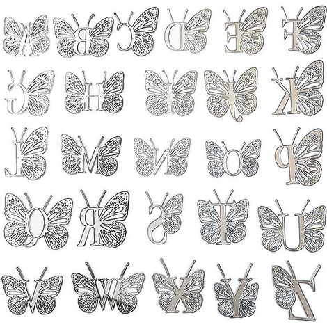 Metall-Stanzformen für Schmetterlingsbuchstaben, Schablone für DIY-Scrapbooking-Albumpapier